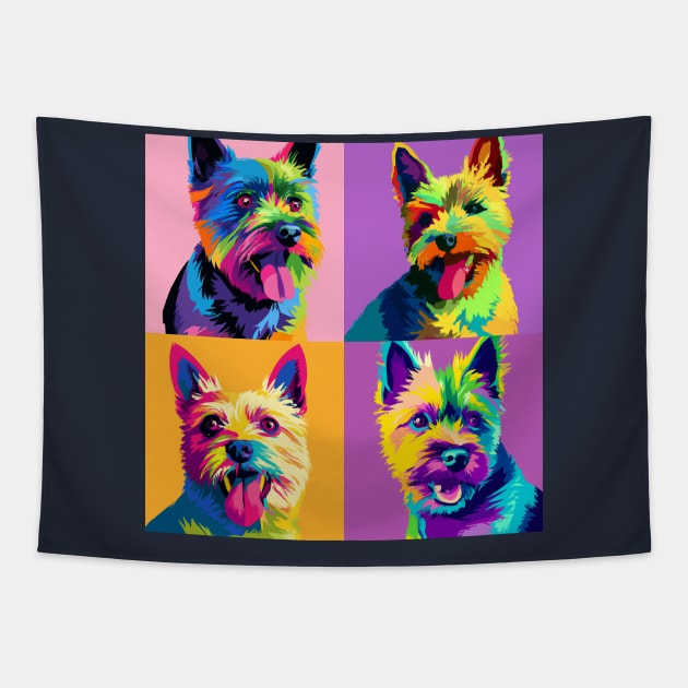 Cairn Terrier Pop Art - Dog Lover Gifts Tapestry by PawPopArt