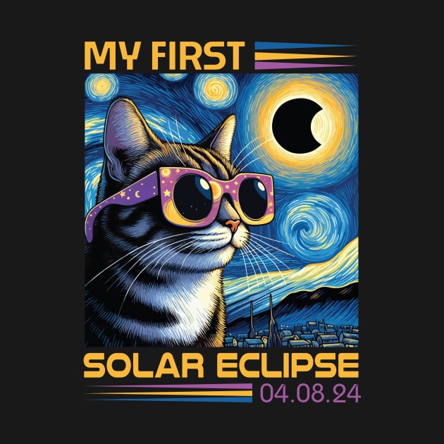 Solar Cat Eclipse, View Totality April 8 2024 Astronomy Cat by Giftyshoop