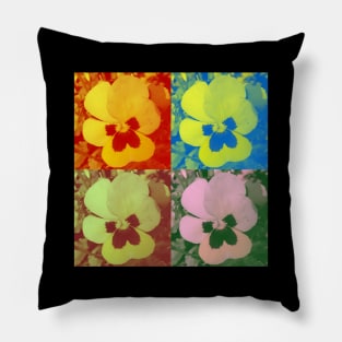 Pansy Pop Art Pillow