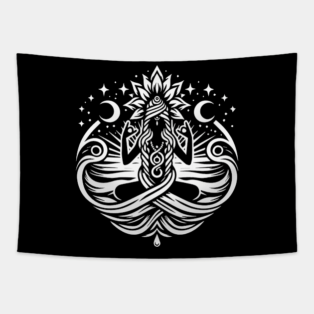 Kundalini Yoga Tapestry by lkn