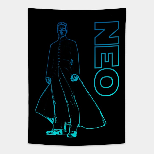 Neo blue. Tapestry by Clathrus