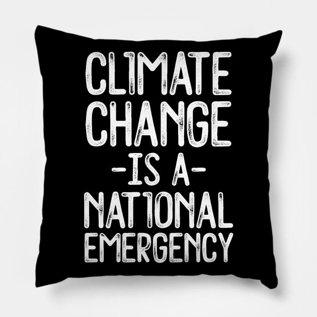 Climate Change Is A State Emergency Pillow by Eugenex