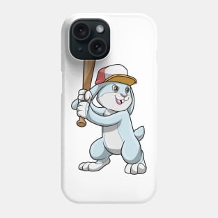 Rabbit at Baseball with Baseball bat Phone Case