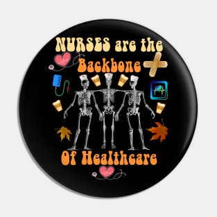 Nursing Halloween Funny Skeletons Pin