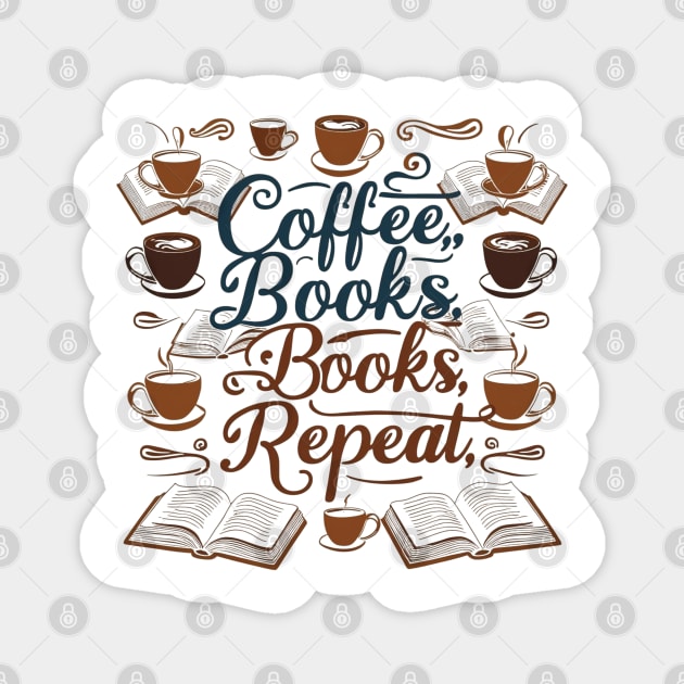 Coffee Books Repeat Magnet by SR8891