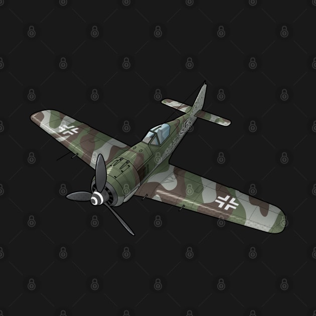 Focke Wulf FW-190 in standard camo by SunsetGraphics