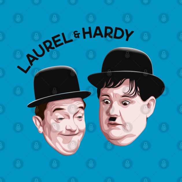 Laurel & Hardy (Color) by PlaidDesign