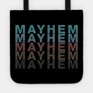 Mayhem Personalized Name Vintage Styles Christmas 70s 80s Tote