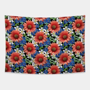 Watercolor Floral Pattern Art Tapestry