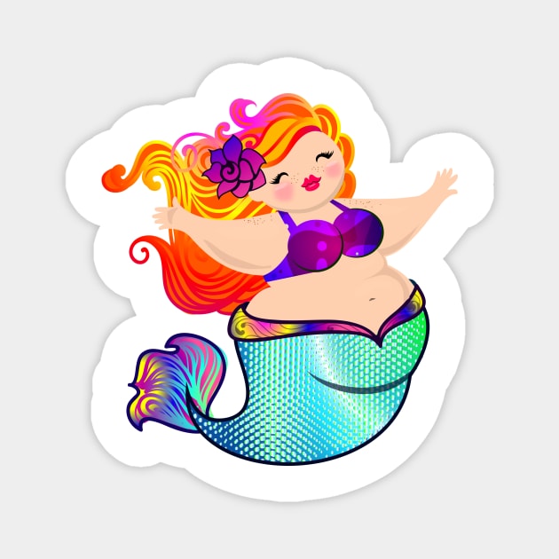 Sunset Mermaid Magnet by Toni Tees