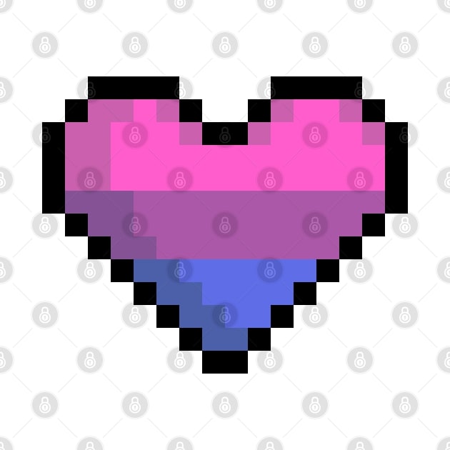 Pixel Bisexual Flag Heart by rafagars