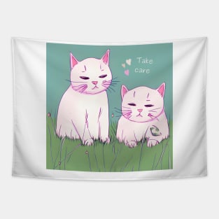 Two cats in love Tapestry