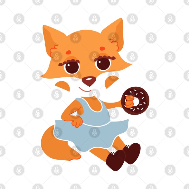 cute fox by tetiana12.art