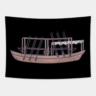 Steamboat - Steam Power - First Steamer Boat Tapestry