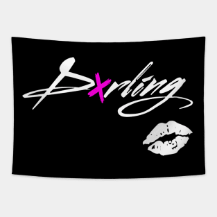 DXRLING pink & white Tapestry