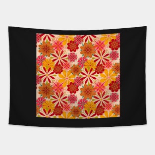 Floral artwork red Tapestry