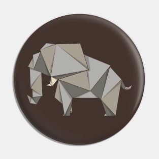 Elephant, origami style Pin