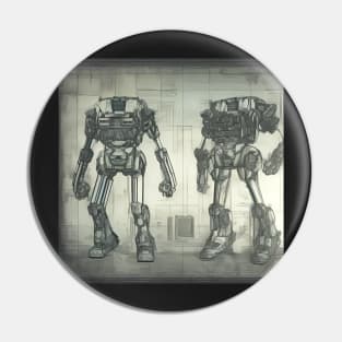 Mech Tech Series #4 - AI Generated Concept Character - Pin