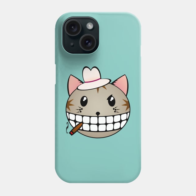 Gangster Cat - Grey Tabby Phone Case by RawSunArt