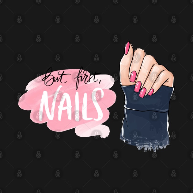 but first nails girly by Mako Design 