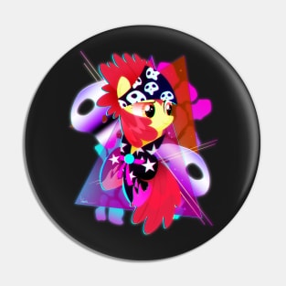 Synthwave Apple Bloom Pin