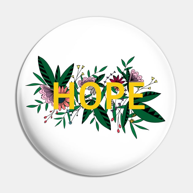 Hope flower design Pin by FEMM