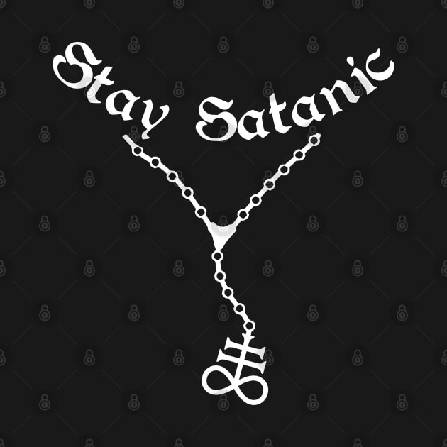 Prayer Beads With Leviathan Cross - Stay Satanic by Tshirt Samurai