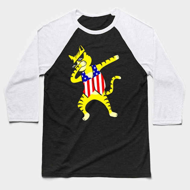 Funny Dabbing Cat Shirt 4th Of July Boys Girls Women Men Thanksgiving Baseball T Shirt Teepublic Uk