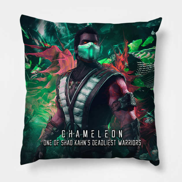 MK Chameleon Ninja Pillow by syanart