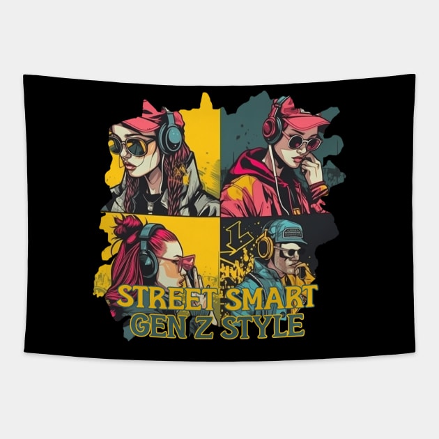 Street Smart, Gen Z Style Tapestry by Pixy Official