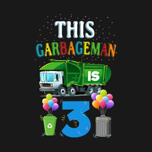 Two 2 Year Old Birthday Garbage Truck 2nd Birthday Party T-Shirt