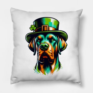 Broholmer Dog Embracing Saint Patrick's Day Cheer Pillow