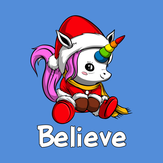 Unicorn Santa Christmas by underheaven