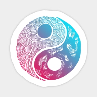 Dual Color Abstract Yin Yang Magnet