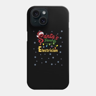 Santa's Favorite Electrician Journeyman Gift Idea Phone Case