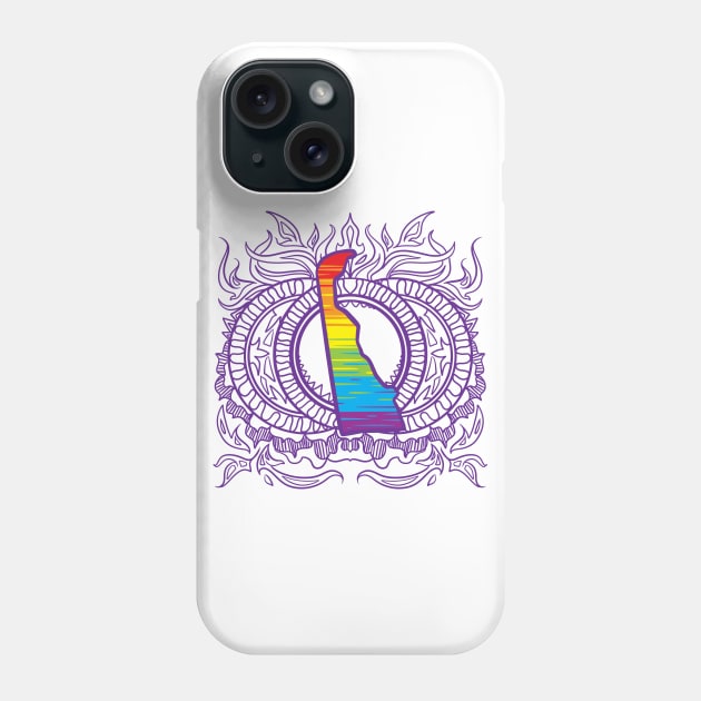 Delaware Mandala Pride Phone Case by Manfish Inc.