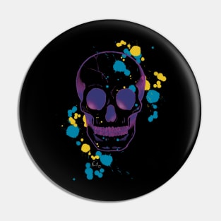 Graffiti Skull Pin