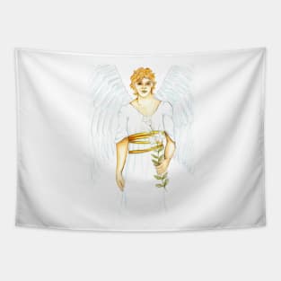 Archangel Gabriel the Messenger Angel- White Tapestry