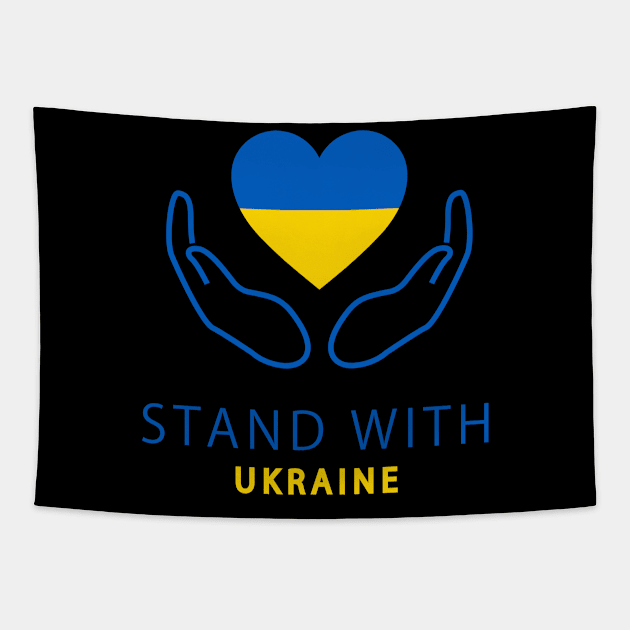 I Stand With Ukraine Tapestry by Marina_Povkhanych_Art