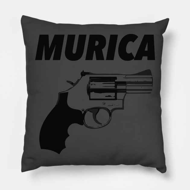 Murica - Home Of The Armed And Courageous Pillow by radthreadz