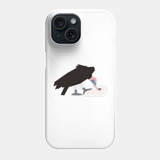 Graphic Nature - Lappet-faced Vulture feeding Phone Case