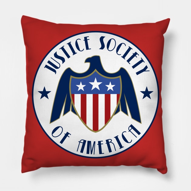 Justice Society of America Pillow by fenixlaw