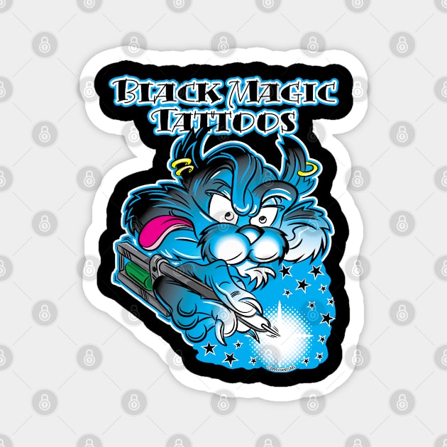 Black Magic Tattoo Cat Magnet by eShirtLabs