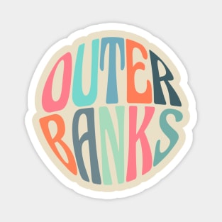 outer banks groovy retro light version (obx) Magnet