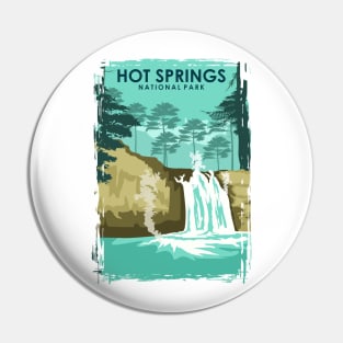 Hot Springs National Park Travel Poster Pin