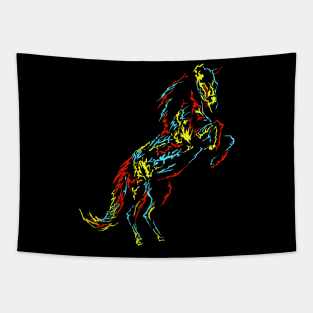 horse abstract colorful Tapestry