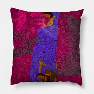 Gustav Klimt's Hope II (Remix by SABRE) Pillow