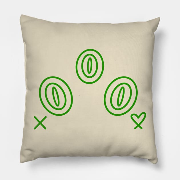 Smiley Face  Alien face design Pillow by at Rina's print