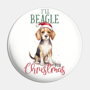 Beagle Christmas Shirt Pin