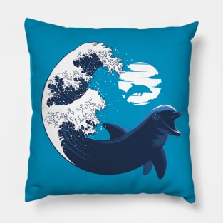 Wave Dolphin Pillow
